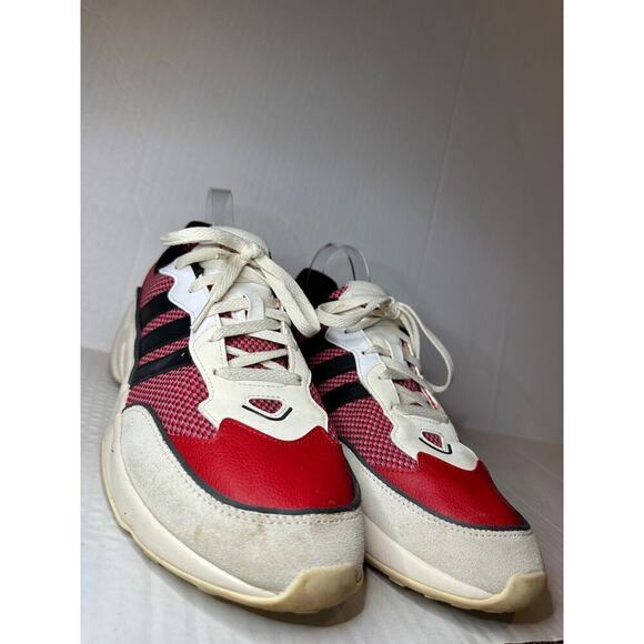 Adidas Size 10.5 Men 20 20 Fx Sneaker Scarlet Core Black Grey Running Road Shoes - Picture 4 of 12